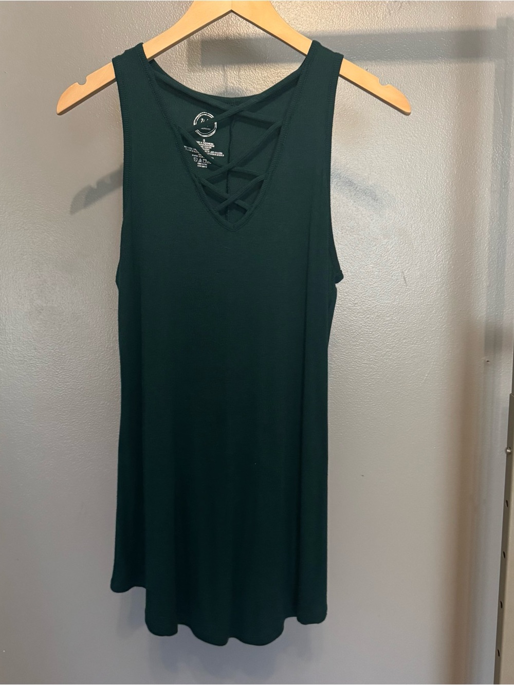 Maurices Ribbed Tank Top - Forest Green